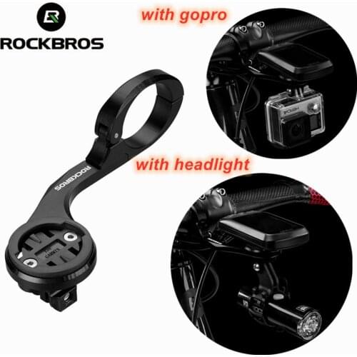 ROCKBROS Bicycle Computers Holder For iGPSPORT Byrton Garmin Computer Gopro Combo Mount Bicycle Handlebar Action Camera Holder