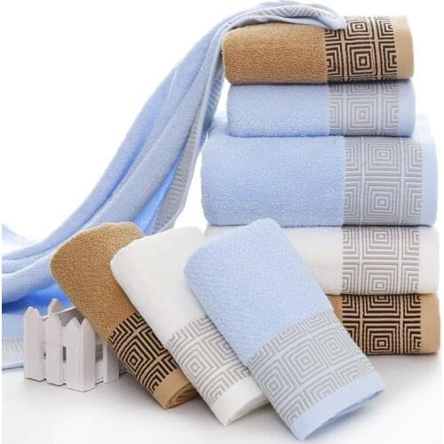 32-Strand Cotton Wide Ribbon Plaid Absorbent Large Bath Towel Advertising Gift Logo Custom Bath Towel