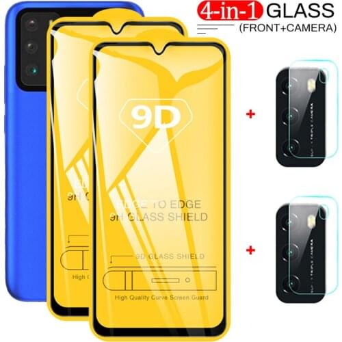 9D Tempered Glass Guard for Xiaomi Poco M3 Screen Protector Camera Lens Protector Poco X3 NFC Protective Glass Film Glass
