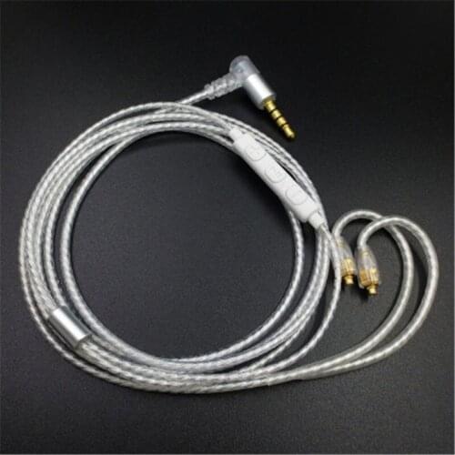 Replacement Audio Cable For Shure SE535 215 N3AP Headphones MMCX Silver Plated Cord Wire Fits Many Headphones 23 AugT2