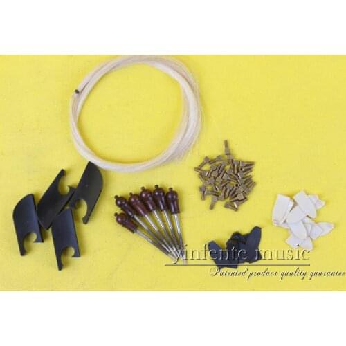 01 white horse hair New violin bow parts,1 set Baroqu Top grade violin bow ebony frog Strong horse