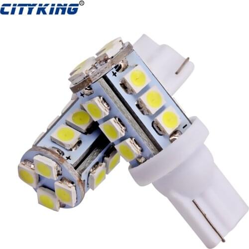 10pcs Car led t10 light 168 194 W5W led White t10 16SMD led 1210 w5w t10 16LED W5W 168 Wedge Door Instrument Side Bulb