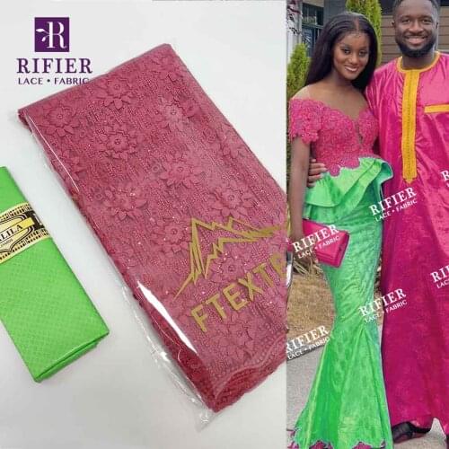 2.5+2.5 Yards Sequined Net Tulle Lace And Original Bazin Riche Gextczer For Gambia Elegant Lady Party Dresses Net Lace Fabrics