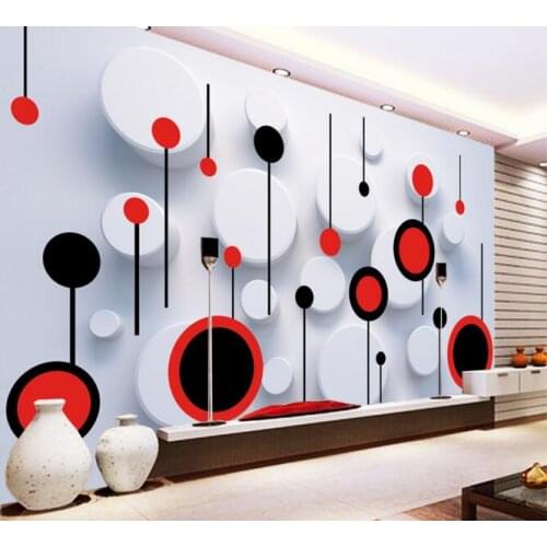 3d wallpaper custom mural non-woven wall sticker 3 d TV setting wall fashion circle painting photo 3d wall murals wallpaper