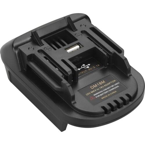DM18M Battery Adapter For Mikwaukee 20V Lithium for Dewalt DCB200 DCB205 20V Li-Ion Battery For Makita BL1830 BL1840 BL1850