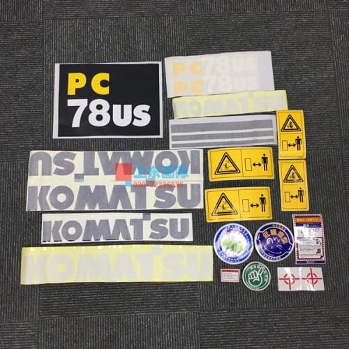 Free shipping for Komatsu PC35/45/50/55MR/75/78/128/138/228US/UU full body marking sticker excavator accessories