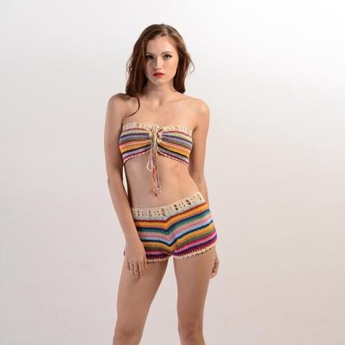 2021Now Bikini Wind sexy swimsuit net red the same holiday leisure beach swimsuit hand hook split Bikini women zaful biquini