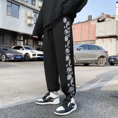Summer Sport Pant Men Bandana Jogger Paisley Jogging Wide Leg Tracksuit Loose Trousers Clothing 2021 Streetwear