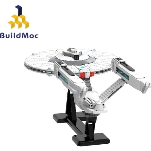 Buildmoc Star Spaceship Series Technical Spacecraft NCC-1701-A Building Blocks Assemble Bricks Space Ship Model Toys Kids Gifts