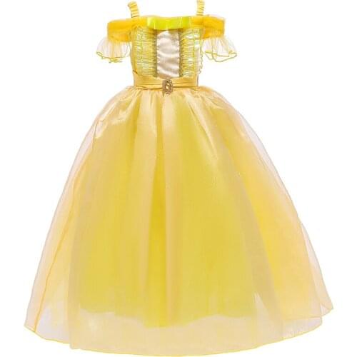 2020 Summer New Arlo Princess Kids Dresses for Girls Strapless Dress Solid Color Childrens Dress Party Show Girl Clothes