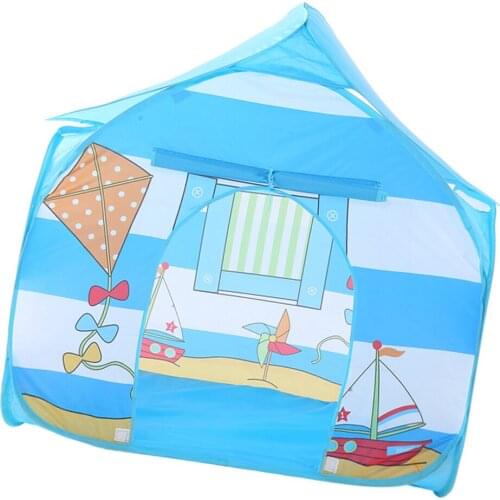 Blue Sea Themed Tent Indoor Play House for Boys & Girls, with Storage Bag 90cm x 90cm x 90cm