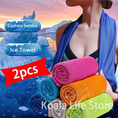 Summer Sport Cool Towel Instant Cool Ice Face Towels Breathable Cold Towel Yoga Running Gym Exercise Camping Fitness Polyester