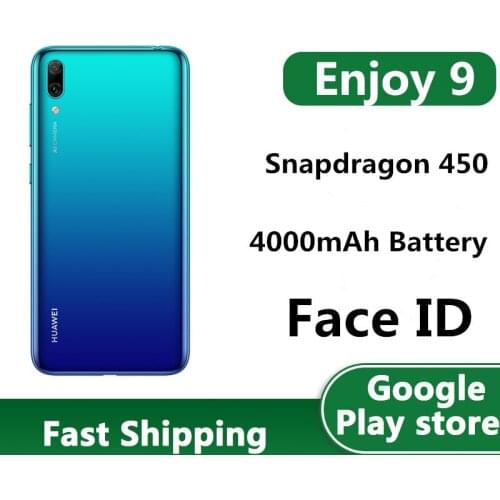 International Firmware HuaWei Y7 Pro 2019 Enjoy9 4G LTE Mobile Phone 13.0MP Android 8.1 6.26" IPS 1520x720 Snapdragon 450
