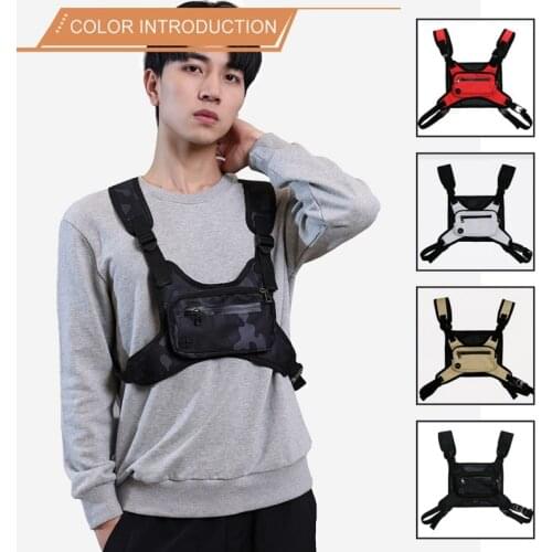 2021 Women Fashion Fanny Pack Phone Bag Sport Bag Men Chest Rig Waist Bag Functional Tactical Chest Bag Hip Hop Streetwear
