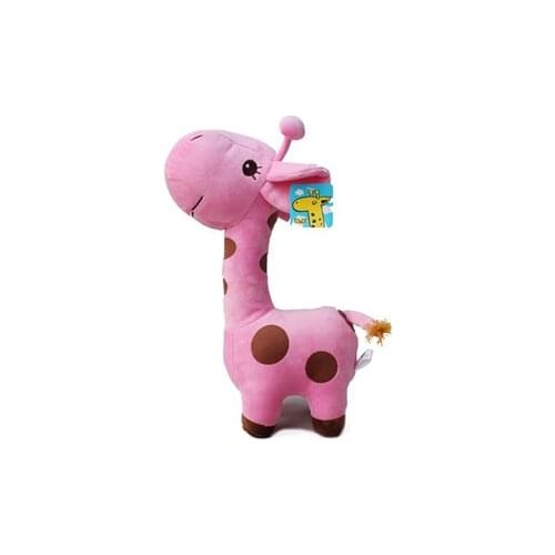 Stuffed animal plush 42cm cute pink giraffe toy doll throw pillow birthday gift w1047