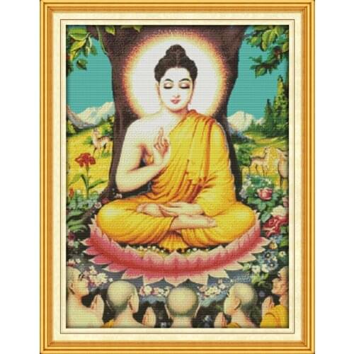Sakyamuni speaking small edition cross stitch kit 18ct 14ct 11ct count print canvas stitches embroidery DIY handmade needlework