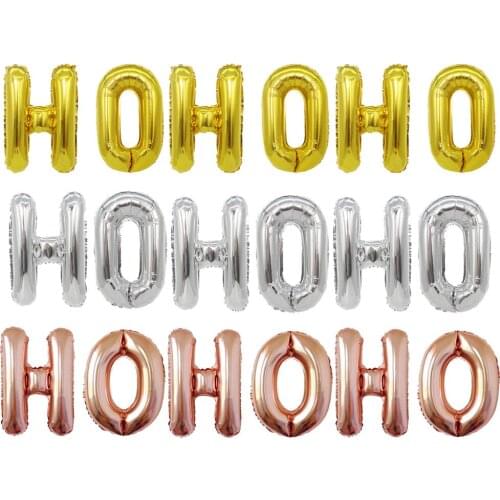 16inch HOHOHO Letter Aluminum Film Balloon Set Birthday Wedding Engagement Party Decoration Supplies New Year Christmas Dress Up