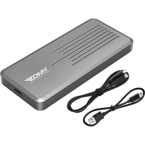 NVME M.2 SSD Cases Type-c Port High Speed Transmission Hard Drive Enclosure Heat Dissipation Deep Gray Aluminum SSD Case SSD Box