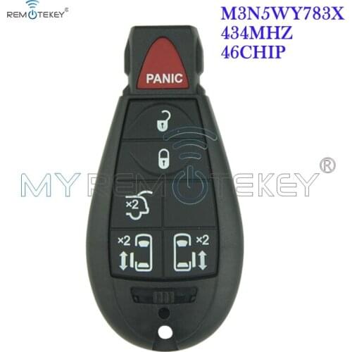 Remtekey M3N5WY783X Keyless entry remote key fob Fobik 5 button with panic for Dodge Grand Caravan 2008 2009 2010 2011 2012