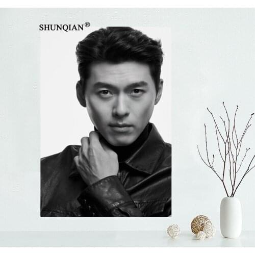 Custom Canvas Wall Decor Actor Hyun Bin Poster Cloth Fabric Posters And Prints Home Painting 40x60cm,50x75cm,60x90cm