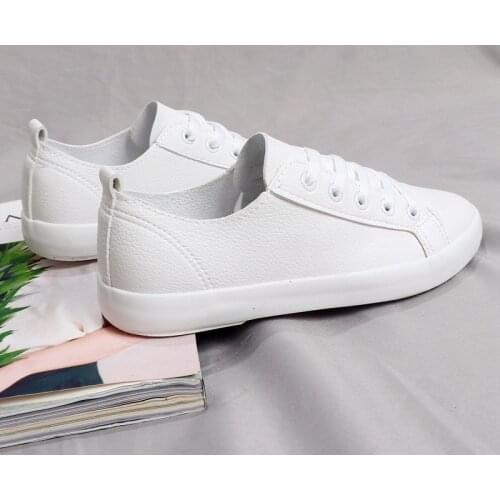 Spring Women Ballet Flats Oxford Flat Shoes Soft Leather Shoes Ladies Lace Up White Black Loafers Flats Boat Shoes 2020 New