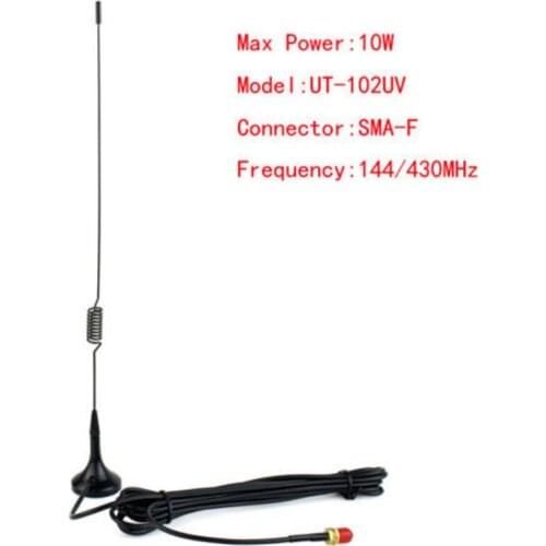 UT-102UV SMA-F Female/Male/BNC UHF+VHF Dual Band Two Way Radio Antenna for BAOFENG UV-5R BF-888S UV-82 Walkie Talkie