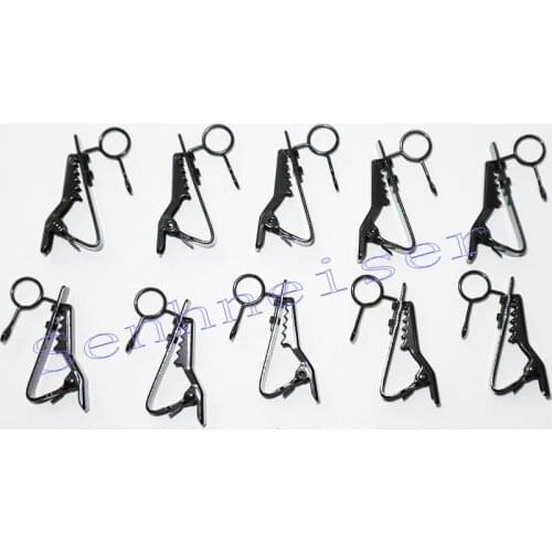 50pcs Free Shipping Spare Replaceable 6-7mm Metal clip Mic clips for Sennheiser ME2 Sony V1 D11 Lavalier Lapel Microphones
