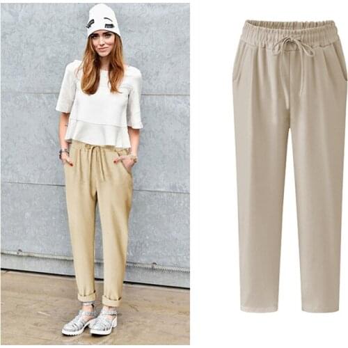 Women Harem Pants Trousers Fashion Girls Plus Size M-6xl Casual Pants High Waist Pencil Pants Women