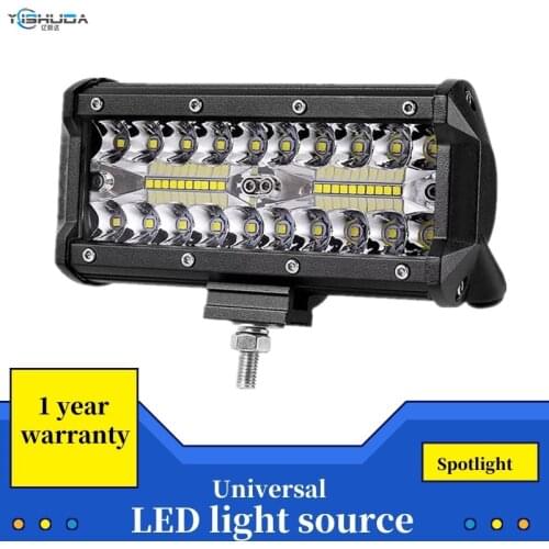 1PCS LED light 60W 120W LED Work Light Bar Square Spotlight 12V -30V Offroad LED Light Bar For Truck Offroad 4X4 4WD Car SUV ATV