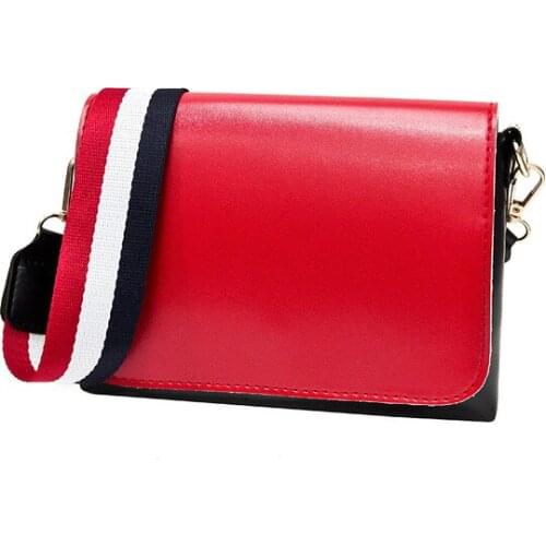 2019 Handbags women Shoulder female mini Crossbody bag Red Yellow Flap Messenger Bag Canvas Strap Female Clutch girls