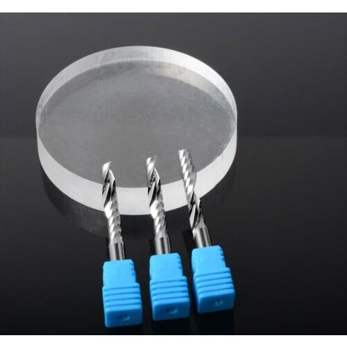 3.175mm SUMITOMO Solid Carbide Single Flute Spiral Carbide End Mill For Cutting Acrylic Perspex PC PP PVC MDF Solid Wood etc