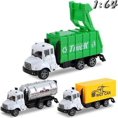 30 Kinds Sanitation Garbage Truck Toy Models 1:64 Scale Alloy City Service Diecast Toys Vehicles Birthday Gift for Children Y052