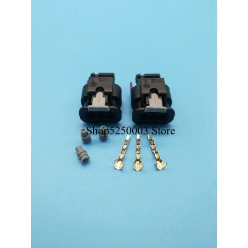 5pcs 3 Pin Female Reversing Radar Plug Connector Socket Housing With Pigtail 4F0973703