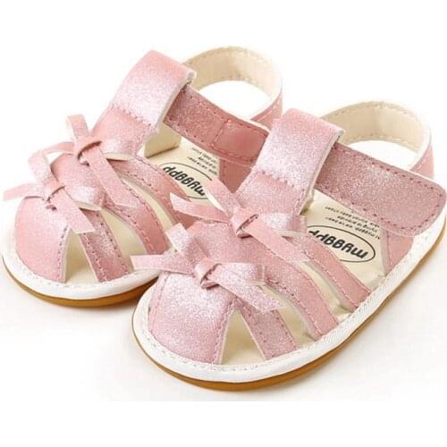 Cute Summer Baby Girl Sandals PU Leather Fashion Newborn Toddler Girls Sandals Princess Non-Slip Infant Baby Girl Shoes