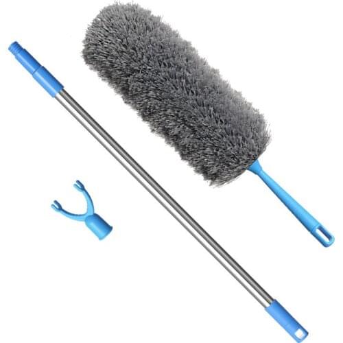 Household Feather Duster Dust Removal Static Electricity Retractable Electric Car Cleaning Tools With Telescopic Rod Fork Head