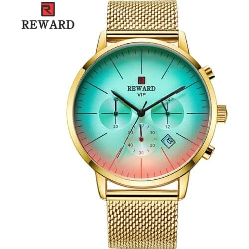 REWARD RD82004M Watch Fashion Brand Chronograph Sport Watch Mens 24 Hour Quartz Men Waterproof Wristwatches Montre Homme