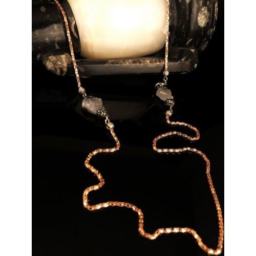 Dr Stone Natural Stone Women 'S Quartz Stone Rose Gold Plated Necklace NRS9 439711083