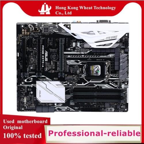 For ASUS PRIME Z270-A Motherboard Socket LGA 1151 DDR4 M.2 nvme ssd For Intel Z270 Original Desktop Used Mainboard