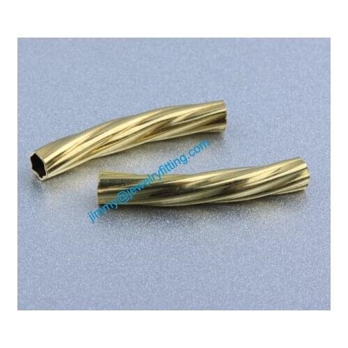 Jewelry findings Raw Brass matel spacer tube beads Pave tube beads tube Bar 3*20*0.3mm