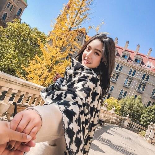 KOI LEAPING new women fashion lattice scarf decoration soft and comfortable scarf gift headband quality shawl gift