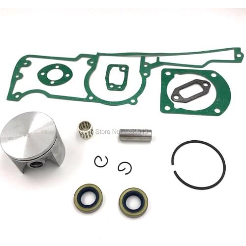 Chainsaw Oil Seal Piston Kit Rings Crankcase Cylinder Carburetor Muffler Gasket Kit fits H268