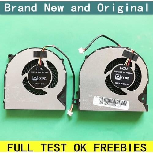 New laptop CPU GPU cooling fan Cooler Notebook PC for Hasee T6-X5 Z7M-KP7SC Z7M-KP5SC FKMF FKLF 6-31-N85J2-100 4PIN