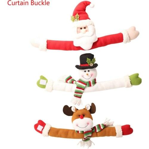 Merry Christmas Curtain Clip Holders Tieback Buckle Hanging Ornament Buckle Tie Back Curtain Accessories Xmas Home Door Decor