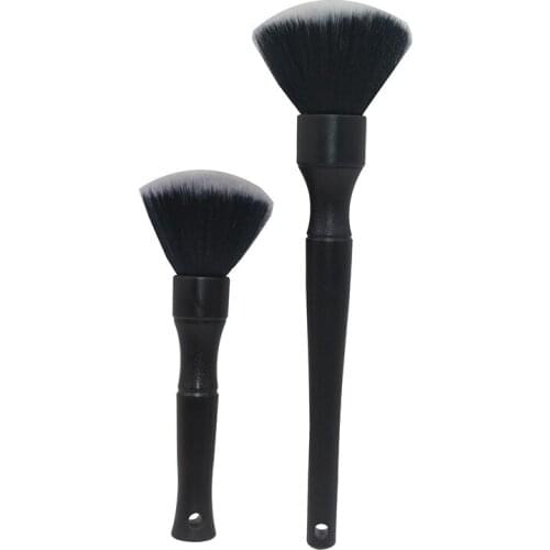 Set of 2 Ultra Soft Detail Brushes Car And Motorcycle Detailing Brush for Emblems Interior Exterior And Air Vents