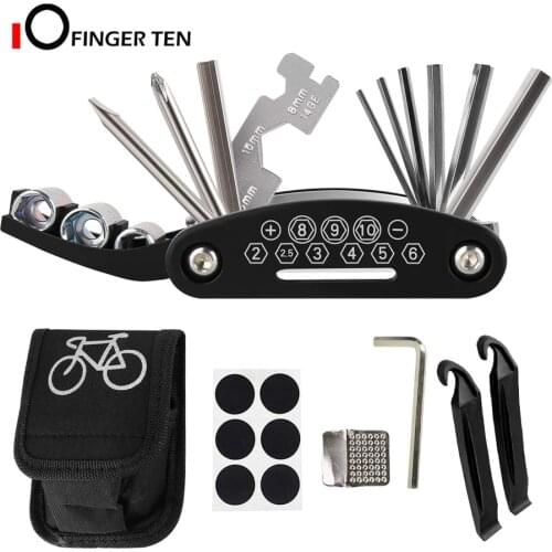 New Portable Handy Bag Bicycle Puncture Repair Kit Chain Tools Spoke Wrench Glueless Tire Tube Patches and Lever Set
