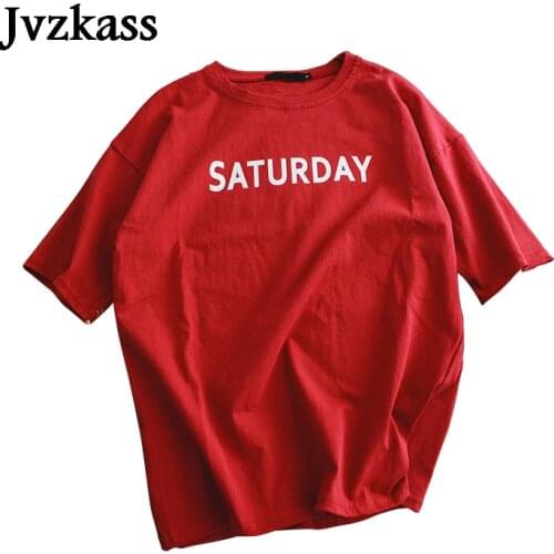 Jvzkass 2018 new Harajuku new simple loose student small fresh short-sleeved half-sleeved t-shirt female Z161