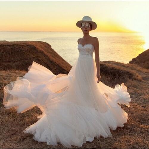 Boho New Beach Wedding Dresses with Detachable 3/4 Sleeve Jacket 2 In 1 Bridal Gowns Custom Made