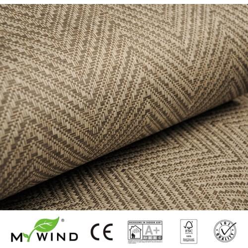 2019 MY WIND Grasscloth Wallpapers Luxury Natural Material Innocuity 3D Paper Weave Design Wallpaper In Roll Decor wandbekleding