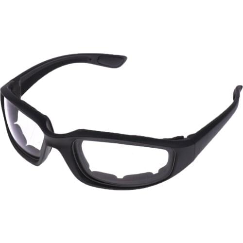 Motorcycle Motorbike Riding Glasses Wind Resistant Padded Comfortable Clear