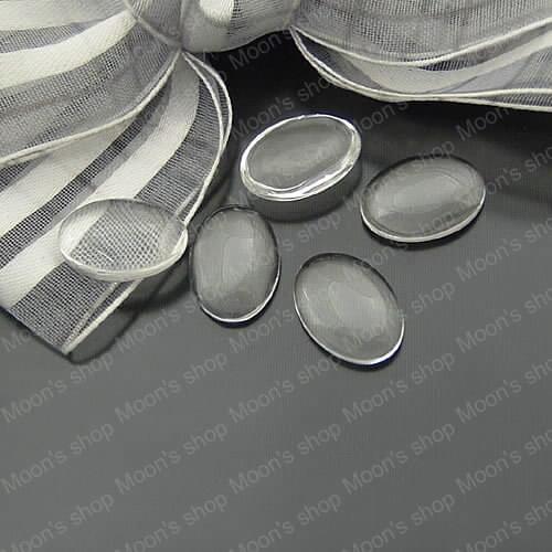 Wholesale 18*13mm Clear Ellipse domed Glass Cabochons beads Findings Accessories 50 pieces(JM3899)